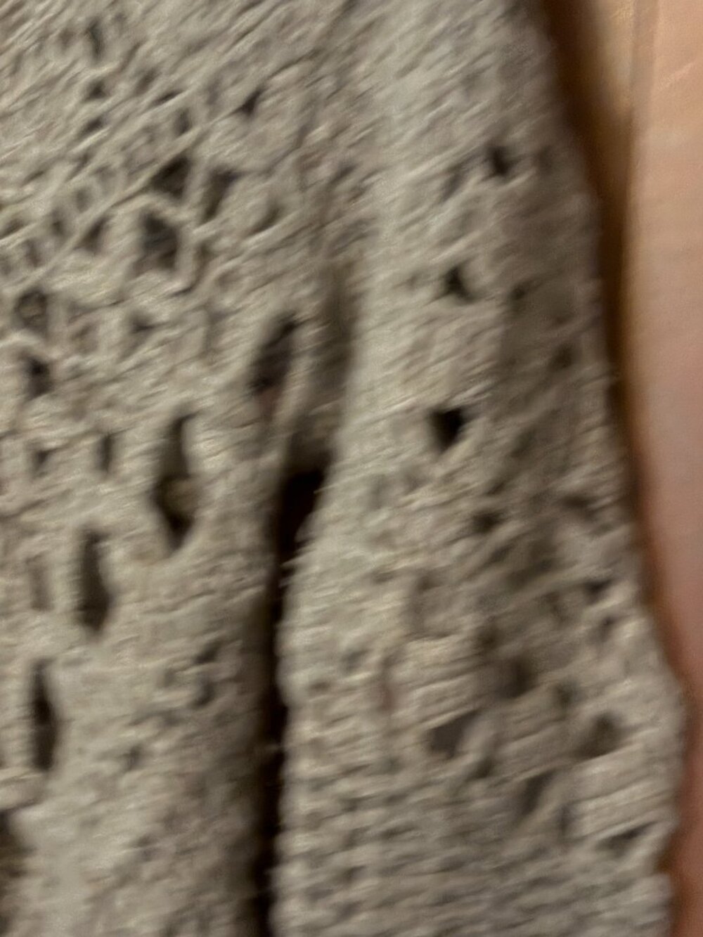 Anthropologie Angel of the North Open Knit Crochet Sweater - Gray / Beige Sz XS - Picture 2 of 5